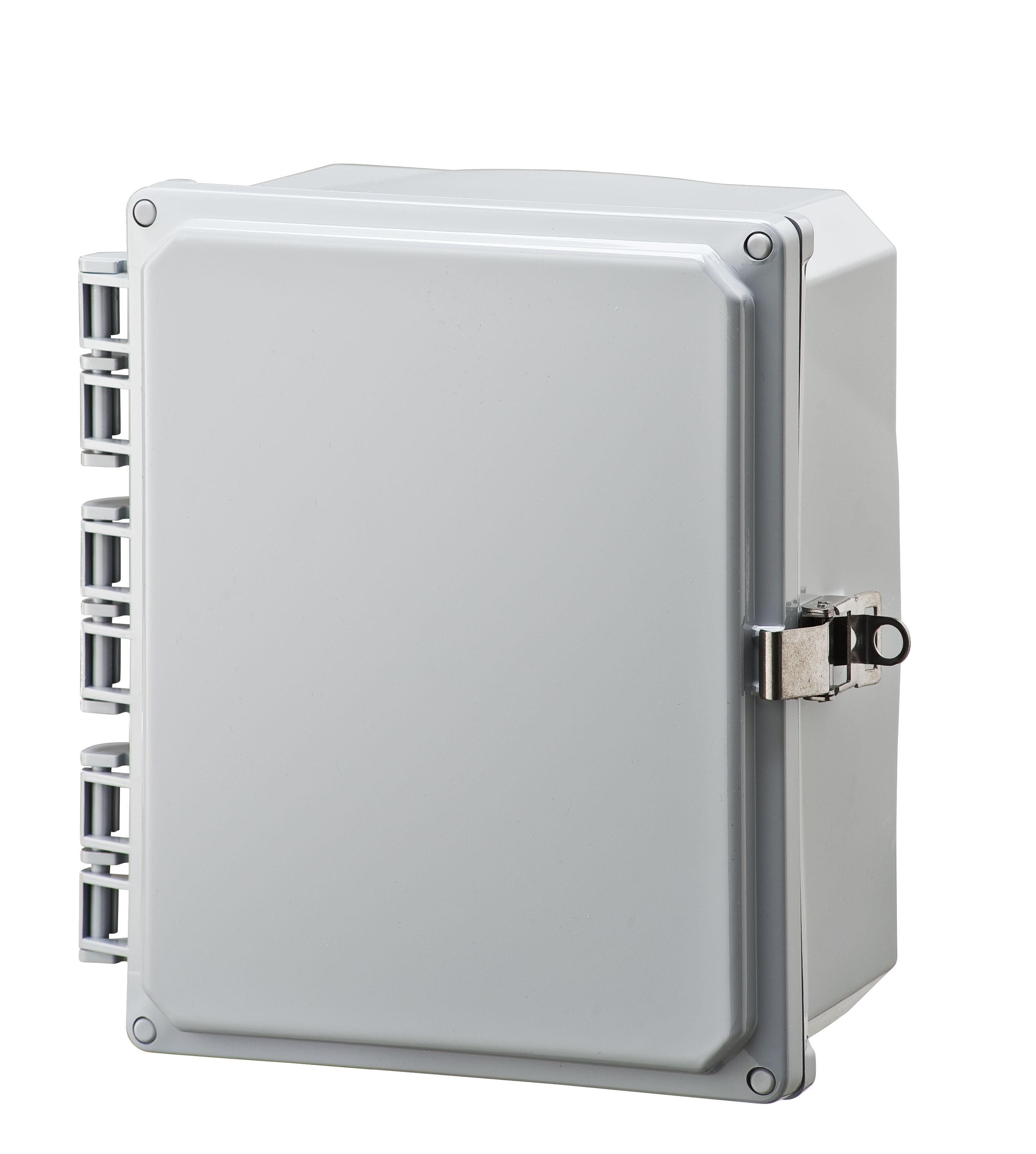 Integra Wallmount Enclosure; 10" x 8" x 4"; Polycarbonate; Solid Cover; Hinge Connection; NEMA 4X